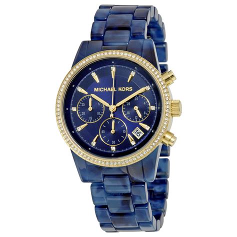 blue michael kors watch